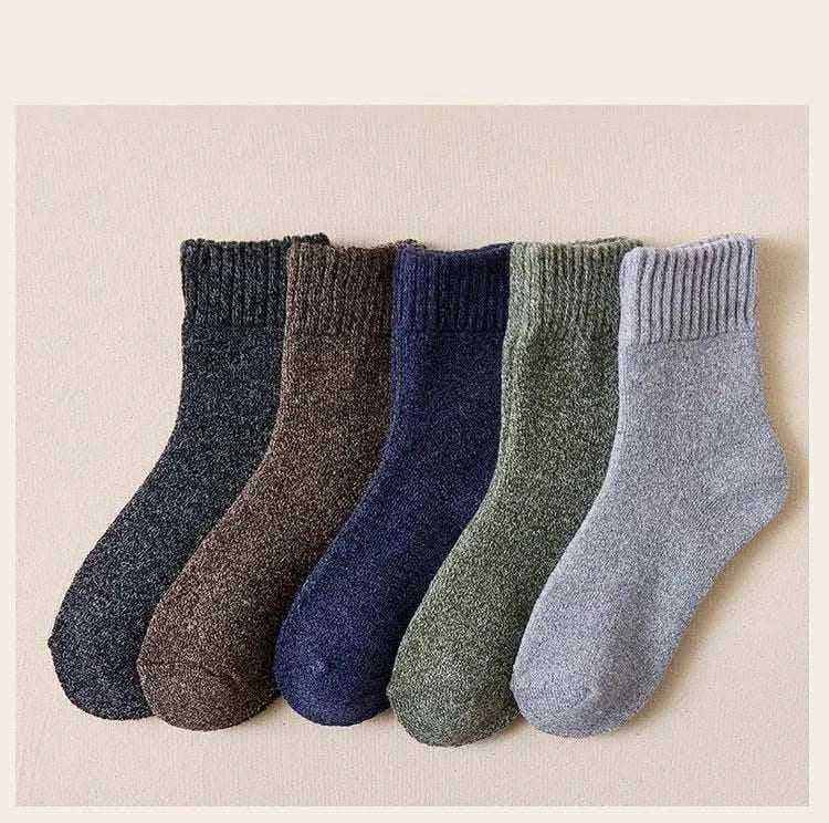 Socks Man Winter Warm Merino Wool Men Thick Thermal Wool Socks Man Winter Warm Merino Wool Rabbit Solid High Quality Socks Male Cotton Casual Super Thicker Sock.