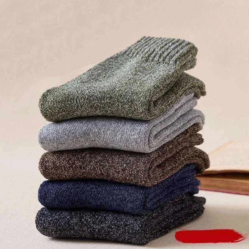 Socks Man Winter Warm Merino Wool Rabbit Solid High Quality Socks Male Cotton Casual Super Thicker Sock.