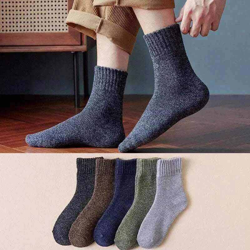 Socks Man Winter Warm Merino Wool Men Thick Thermal Wool Socks Man Winter Warm Merino Wool Rabbit Solid High Quality Socks Male Cotton Casual Super Thicker Sock.
