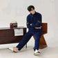 Men's Fashion Style Store Men Warm Flannel Pajamas Autumn Thicken Long-sleeved Trousers Two-Piece Set Winter Man Pyjamas Loose Comfortable Sleepwear Suit
