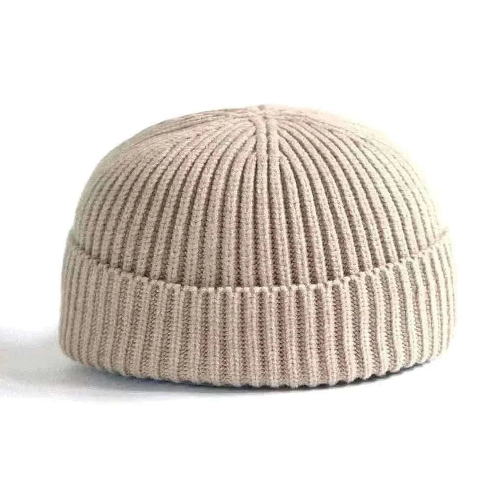 Men Women Knitted Hat Beanie Skullcap Sailor Docker solid fashion Cuff Brimless Cap Rogue Melon Fur Woolen Knitted beanies hats.