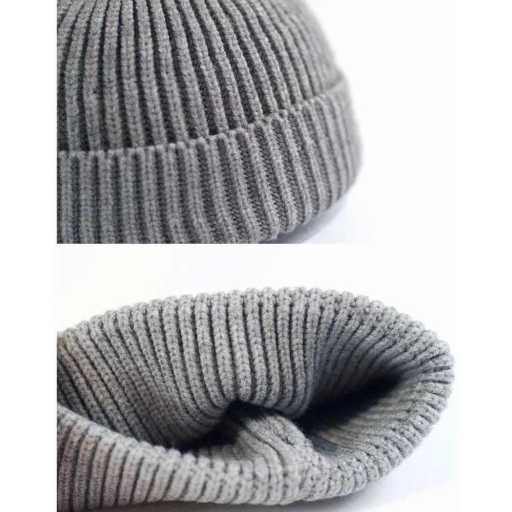 Men Women Knitted Hat Beanie Skullcap Sailor Docker solid fashion Cuff Brimless Cap Rogue Melon Fur Woolen Knitted beanies hats.