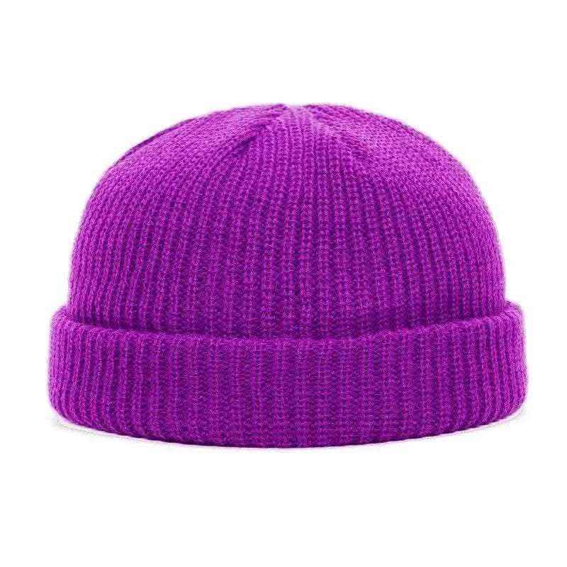 Men Women Knitted Hat Beanie Skullcap Sailor Docker solid fashion Cuff Brimless Cap Rogue Melon Fur Woolen Knitted beanies hats.