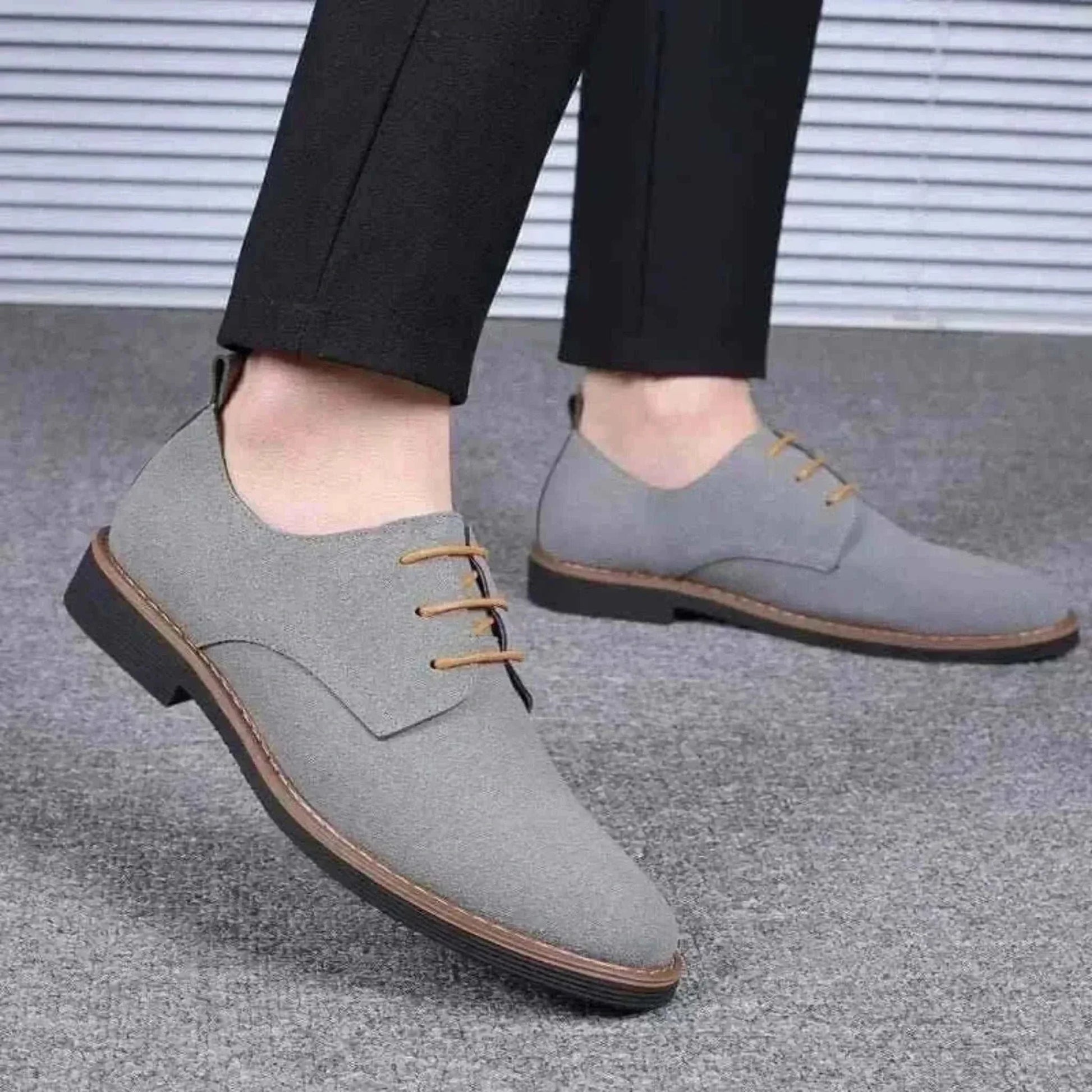  men loafers- Luxury Brand Moccasins Grey Loafers