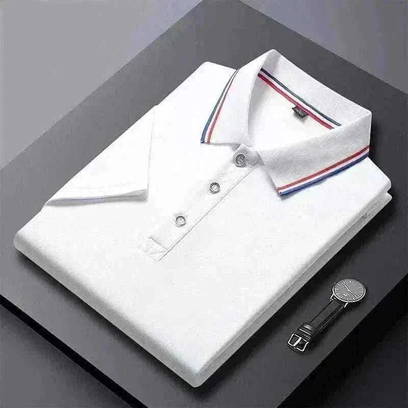  Men's Solid Color Polo Shirt
