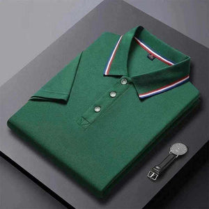  Men's Solid Color Polo Shirt