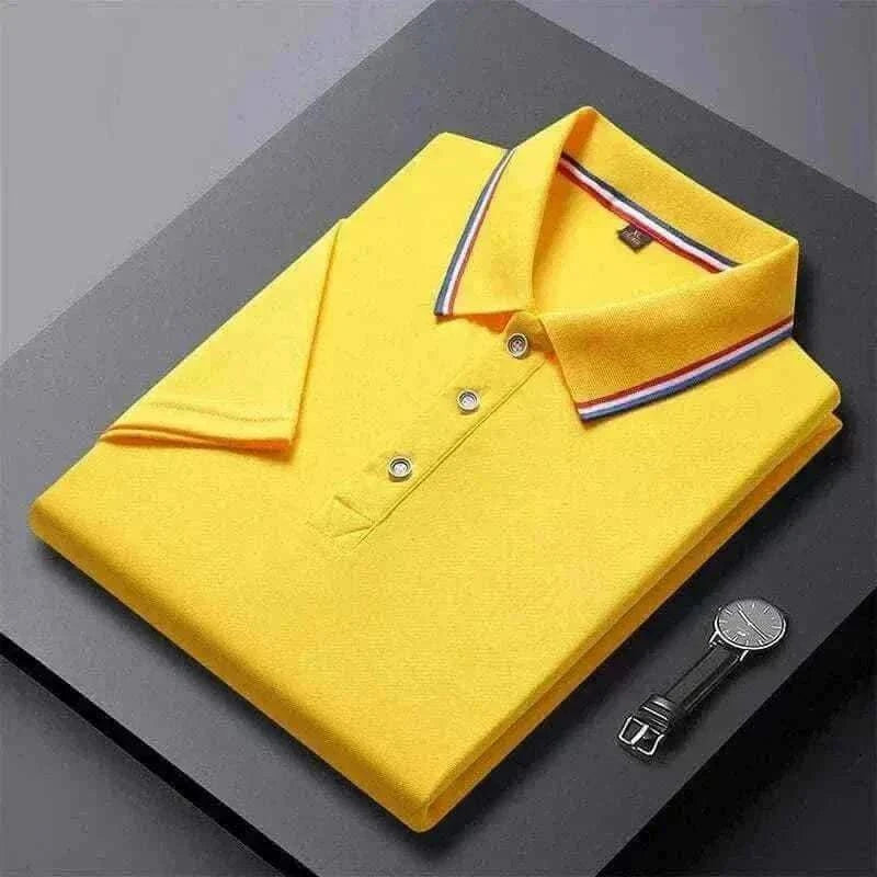  Men's Solid Color Polo Shirt