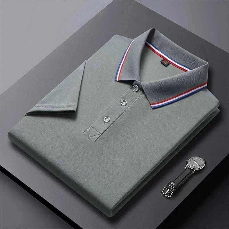  Men's Solid Color Polo Shirt