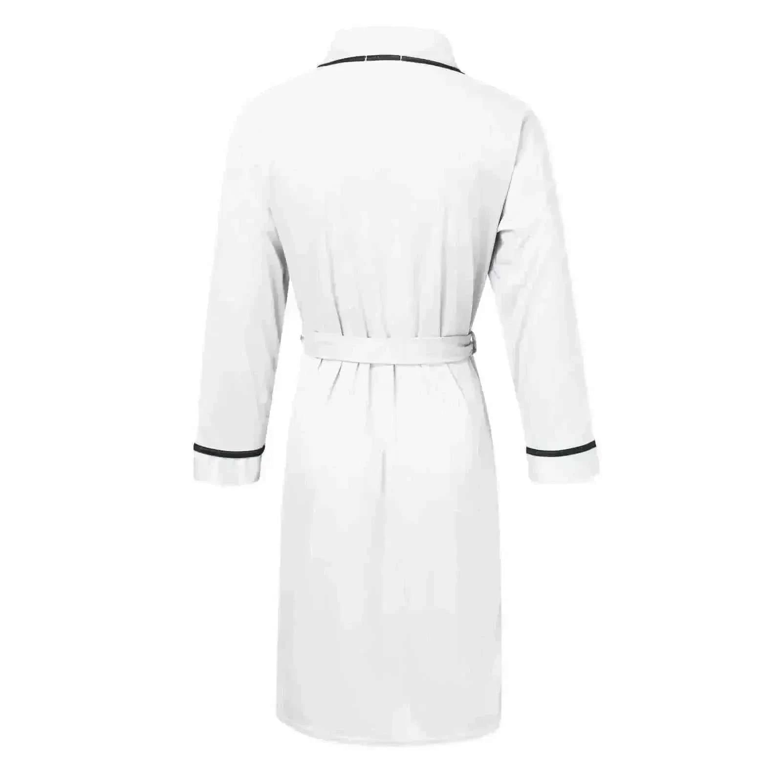 Men Bathrobe-Mens Cotton Bathrobe Spring And Summer Solid Color Lace-Up Men's Pajamas Home Wear Long Sleeve Male Bathrobe Dressing Night Gown.