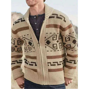 Men's Lapel Cardigan.
