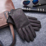 MPPM Winter Gloves Men Genuine Leather Sheepskin for Adult Warm Winter Deerskin Gloves Christmas Gift  Men's Sheepskin Gloves.