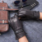 MPPM Winter Gloves Men Genuine Leather Sheepskin for Adult Warm Winter Deerskin Gloves Christmas Gift  Men's Sheepskin Gloves.