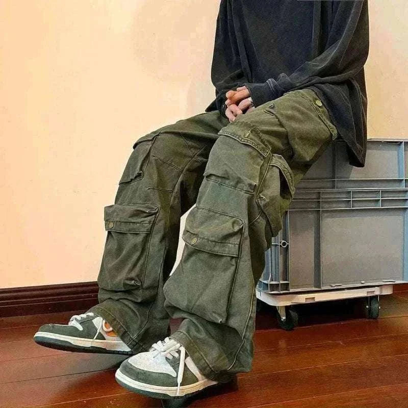Men Cargo Pants - MULTI POCKET CARGO PANTS.