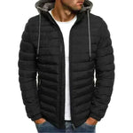 New Autumn Winter Men's Parkas Solid Hooded Cotton Coat Jacket Casual Warm Clothes Mens Overcoat Streetwear Puffer Jacket Male.