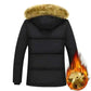 Buy Winter Jackets-New Men Winter Autumn  With Thick Warm Hooded Fur Collar Coat.