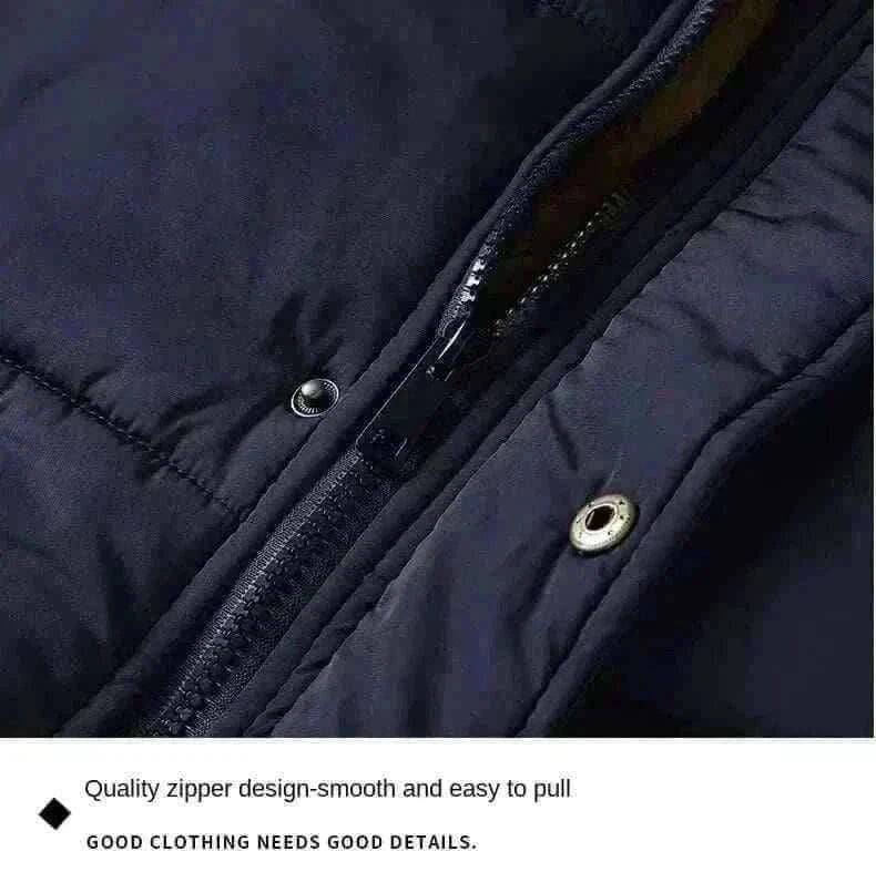 Buy Winter Jackets-New Men Winter Autumn  With Thick Warm Hooded Fur Collar Coat.