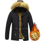 Buy Winter jackets-New Men Winter Autumn  With Thick Warm Hooded Fur Collar Coat.