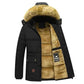 Buy Winter Jackets-New Men Winter Autumn  With Thick Warm Hooded Fur Collar Coat.