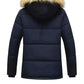 Buy Winter Jackets-New Men Winter Autumn  With Thick Warm Hooded Fur Collar Coat.