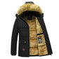 Buy Winter Jackets-New Men Winter Autumn  With Thick Warm Hooded Fur Collar Coat.