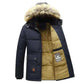 Buy Winter jackets-New Men Winter Autumn  With Thick Warm Hooded Fur Collar Coat.