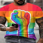 Men Wearing New Summer Fashion Music Art Color Neon Graffiti 3D T-Shirt