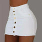  New Casual Fashion high waist Hugging White Short Skirt, ladies mini skirts