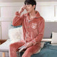 Men's Fashion Style Store CK211 / 2XL(75-87.5KG) Pajamas Sets for Men Winter Thick Warm