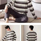 Plus Size M-4XL Men Pajamas Set 100% Cotton Striped Sleepwear Male Long Sleeve Casual Pyjamas.