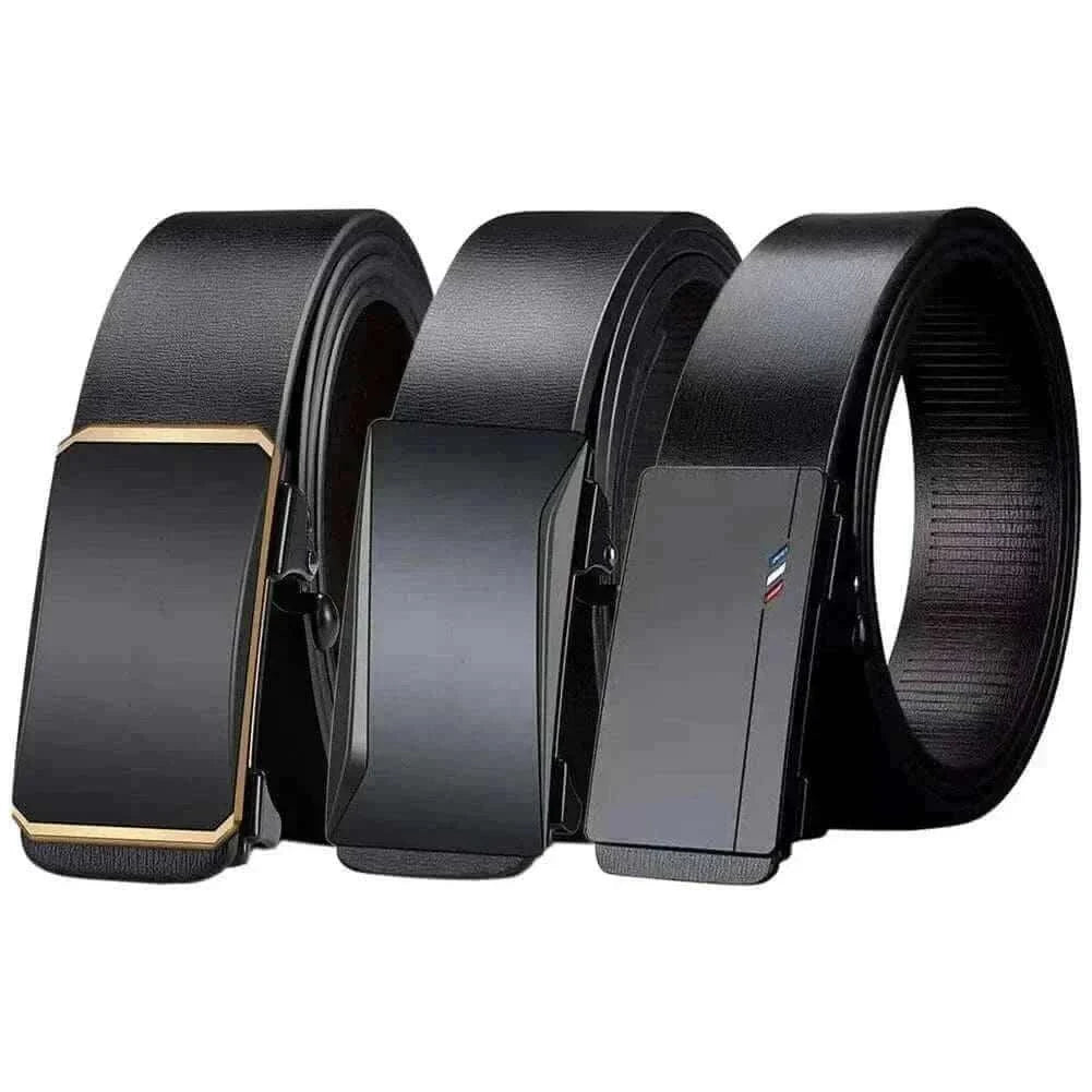 Men Belt-PU LEATHER AUTOMATIC BELT BUCKLE.