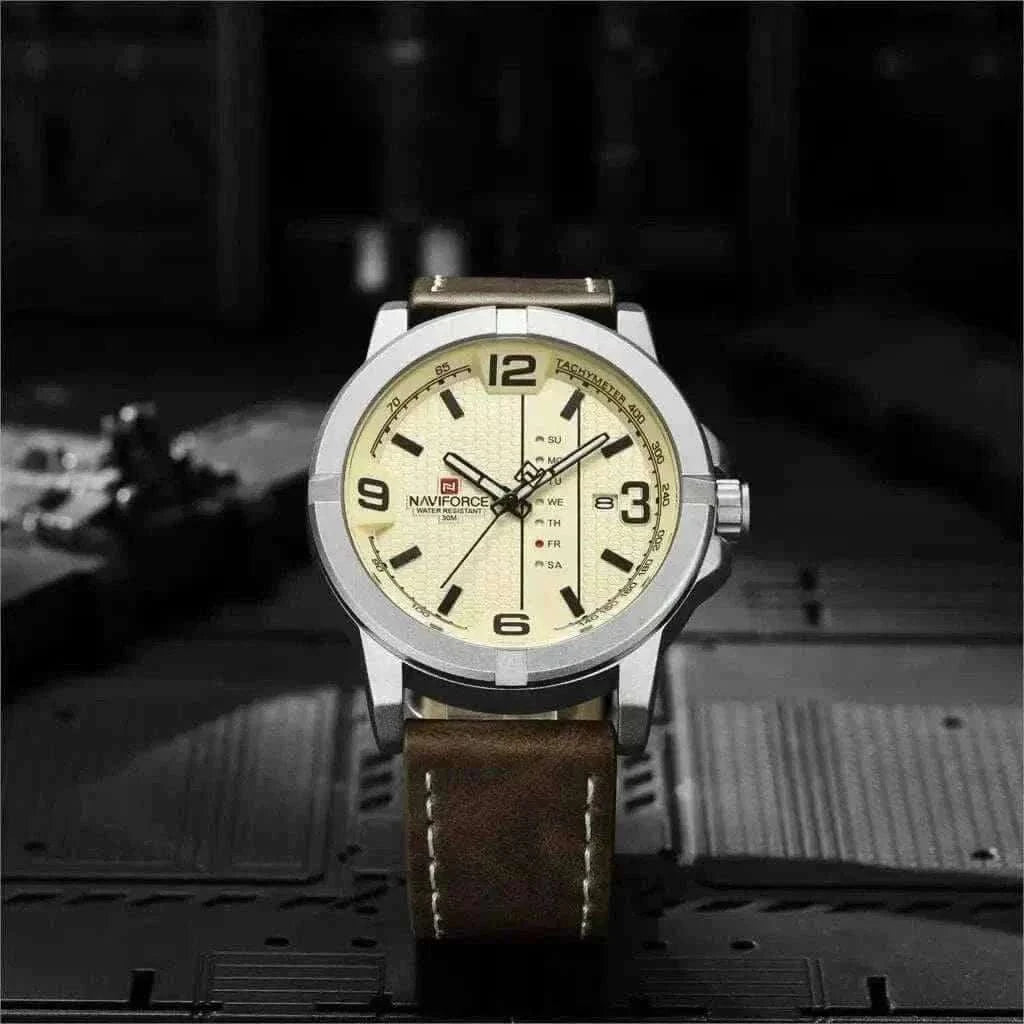 Luxury Watches For Men-PU LEATHER QUARTZ WATCH.