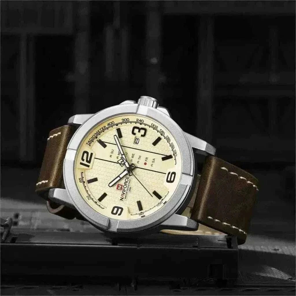Luxury Watches For Men-PU LEATHER QUARTZ WATCH.