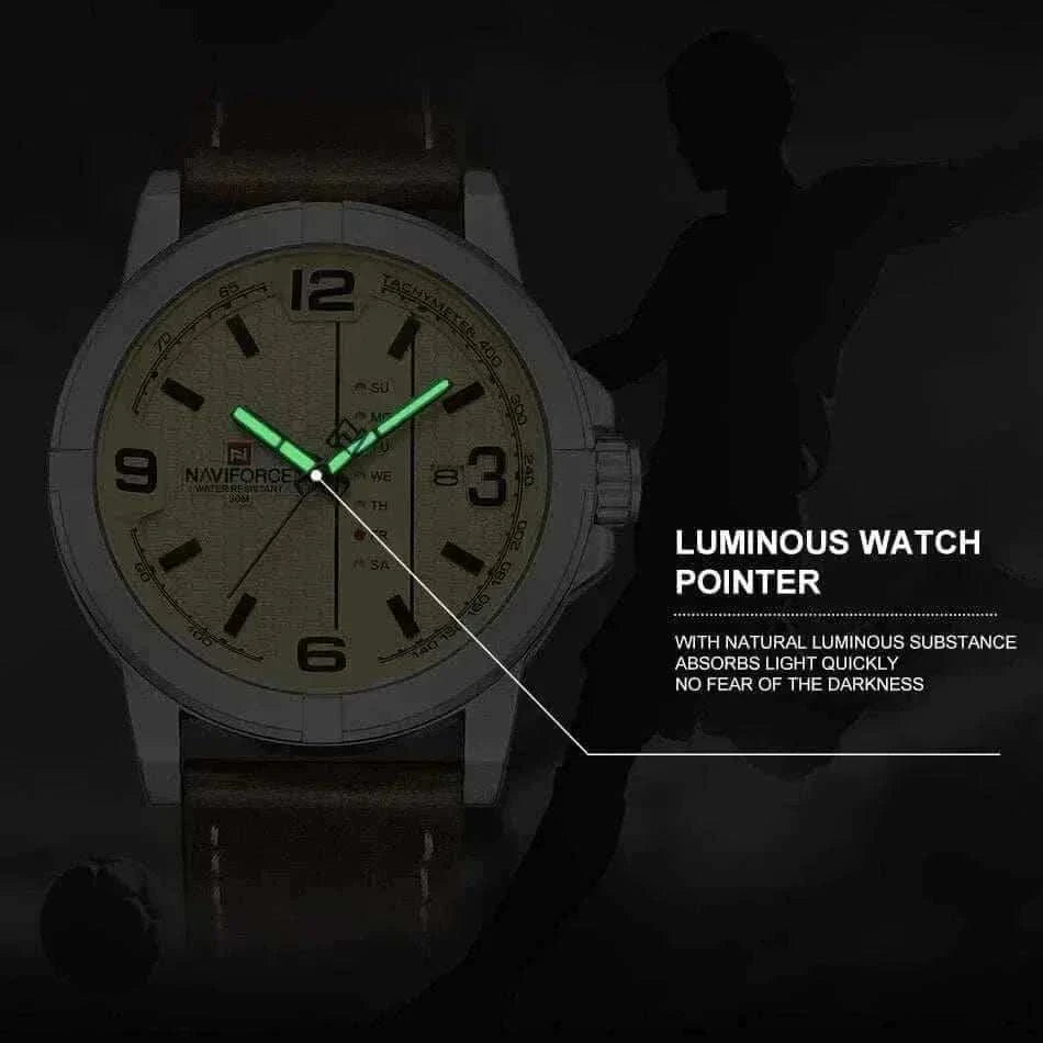 Luxury Watches For Men-PU LEATHER QUARTZ WATCH.