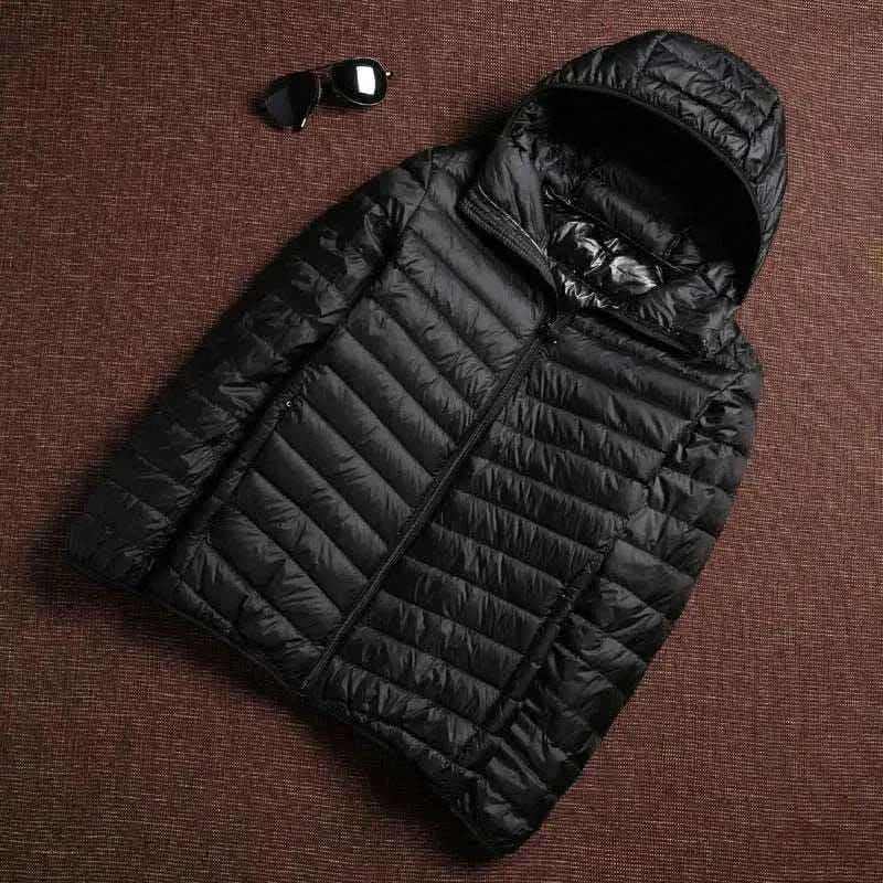  Men's Fashion Style Store black / XXXL puffer jacket with hood | Men puffer jacket with hood | puffer jacket