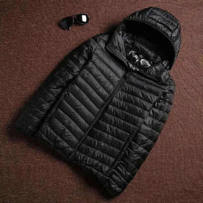 Men's Fashion Style Store black / XXXL puffer jacket with hood | Men puffer jacket with hood | puffer jacket
