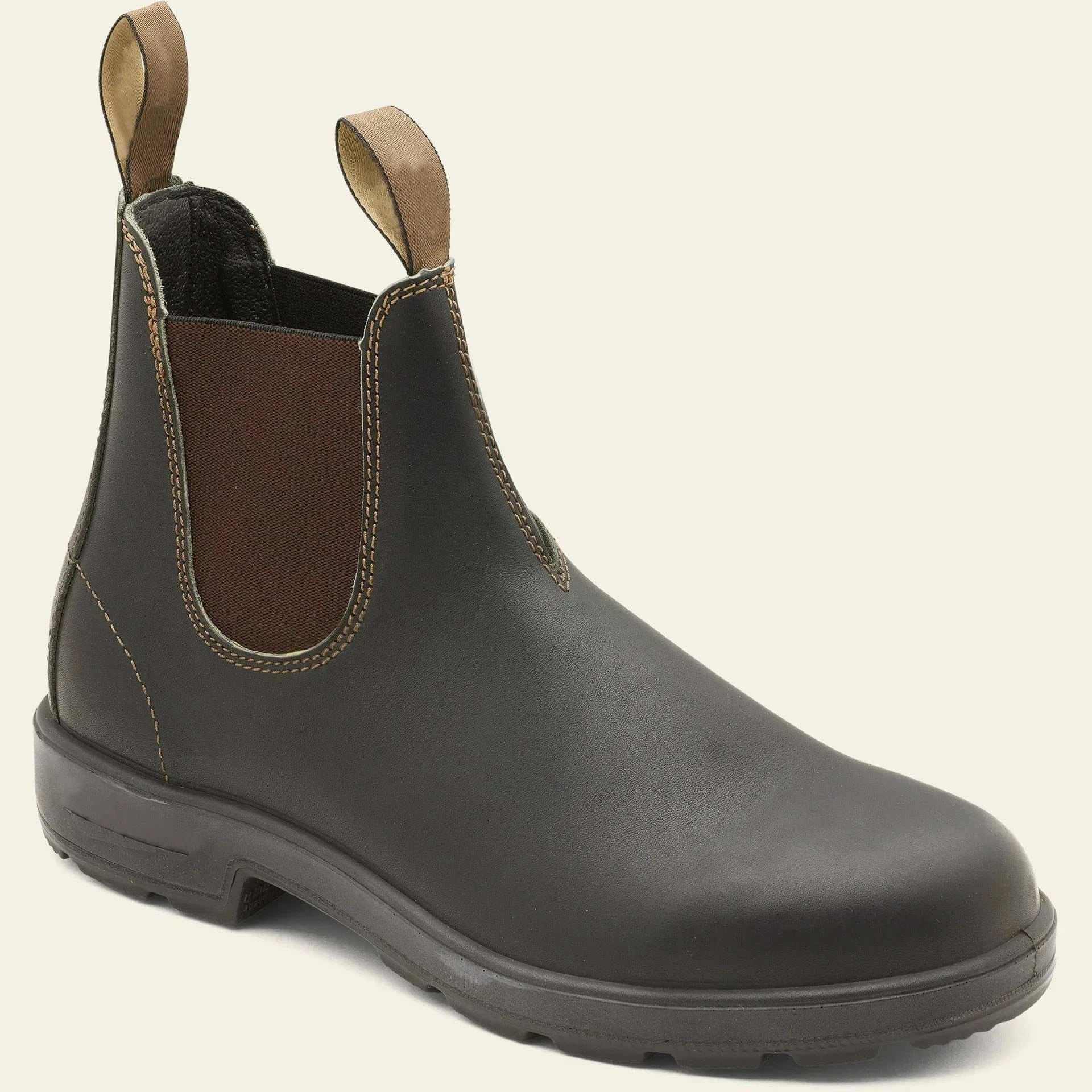RETRO SLIP ON LEATHER BOOTS.