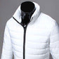 Men Puffer Jacket- Trendy  Fashion Stand Collar Slim Puffer Coat Lightweight Male Windbreaker Thickened   Outerwear.