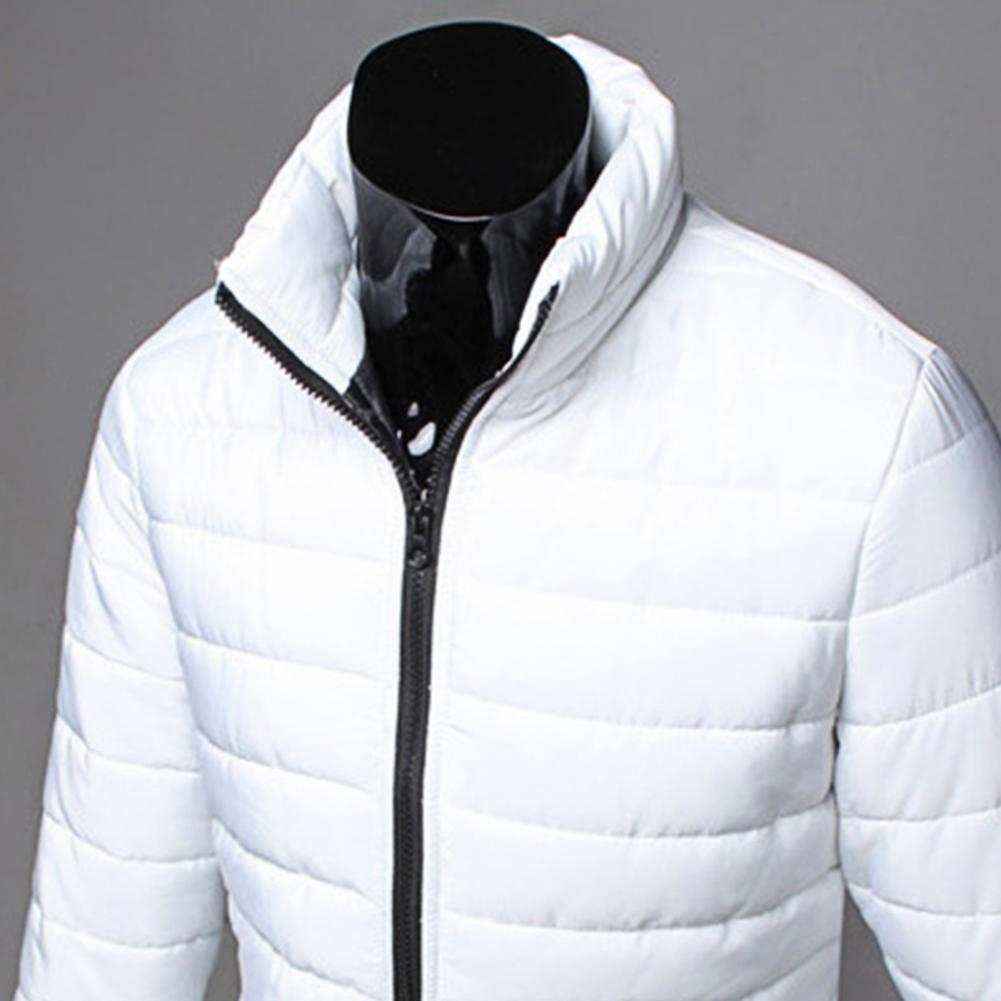 Men Puffer Jacket- Trendy  Fashion Stand Collar Slim Puffer Coat Lightweight Male Windbreaker Thickened   Outerwear.