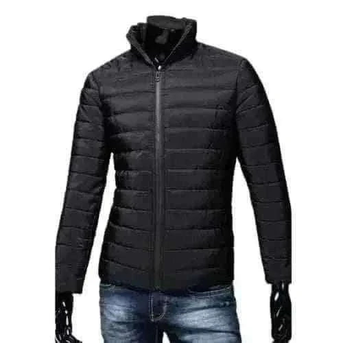 Men Puffer Jacket-Trendy  Fashion Stand Collar Slim Puffer Coat Lightweight Male Windbreaker Thickened   Outerwear.