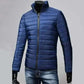 Men Puffer Jacket- Trendy  Fashion Stand Collar Slim Puffer Coat Lightweight Male Windbreaker Thickened   Outerwear.