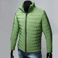 men Puffer Jacket= Trendy  Fashion Stand Collar Slim Puffer Coat Lightweight Male Windbreaker Thickened   Outerwear.