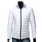 Men Puffer Jacket- Trendy  Fashion Stand Collar Slim Puffer Coat Lightweight Male Windbreaker Thickened   Outerwear.