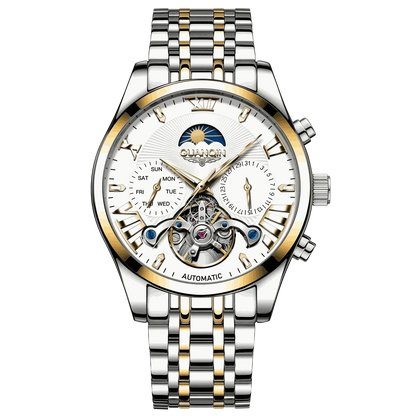 Luxury Watches For Men -VINTAGE DESIGN MECHANICAL WATCH WITH SILICONE STRAP.