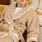 Warm Autumn Winter Flannel Men Bathrobe Thick Long Night Sleepwear Velvet Kimono Robe Men's Clothing Homewear Dressing Gown.
