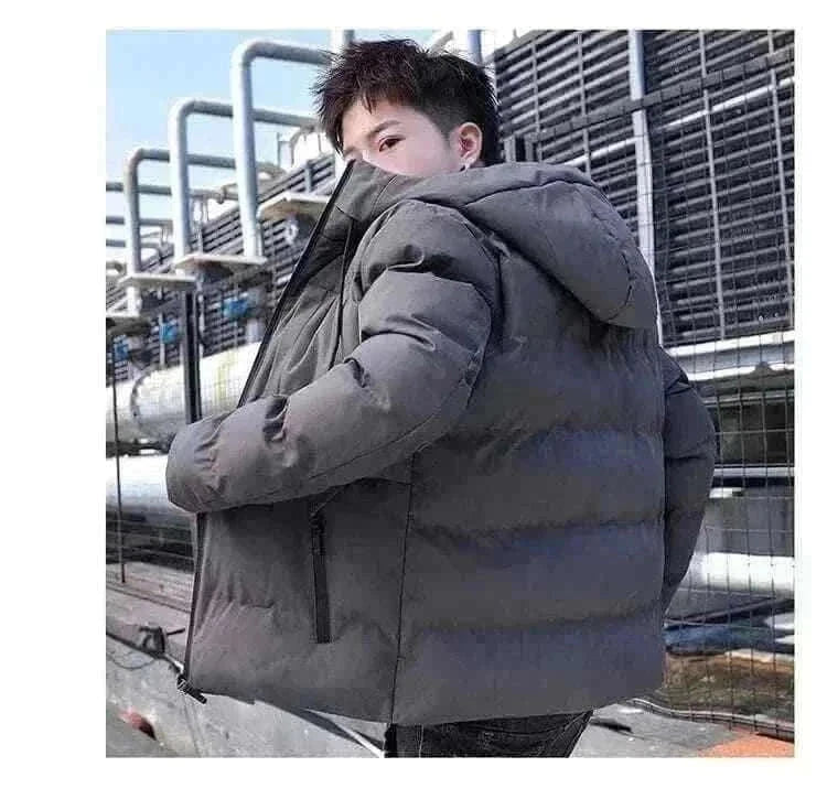 Warm New Casual Fashion Windproof Parka men Jacket y2k streetwear With Hood Men Windbreaker Winter Men Clothes ropa hombre.