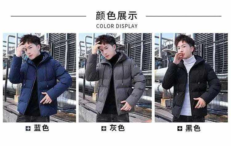 Warm New Casual Fashion Windproof Parka men Jacket y2k streetwear With Hood Men Windbreaker Winter Men Clothes ropa hombre.