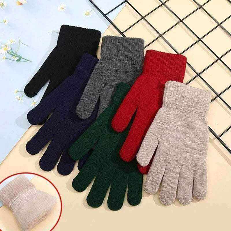 Winter Knitted Gloves Men Women Touch Screen Cold-proof Warm Full Finger Gloves Korean Style All-match Cycling Wool Gloves.