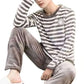 Men Pajamas-Winter Warm Flannel Pajama Set Men Long Sleeve Thick For Men Coral Velvet Cute Cartoon Suit Pyjamas Homewear New Sleepwear.