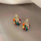 Makaron Color Mini Gold Earrings for Women