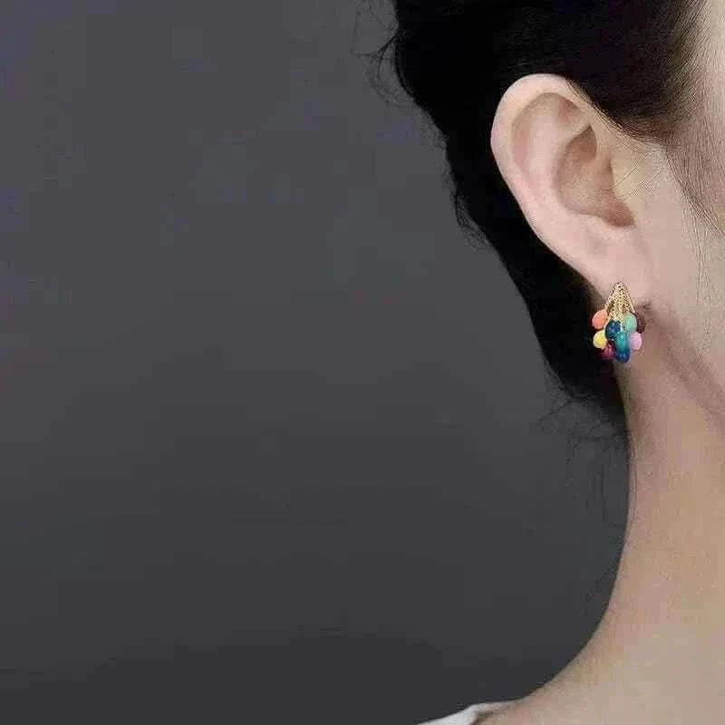 Makaron Color Mini Gold Earrings for Women